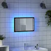 Image de vidaXL Miroir de salle de bain à LED - Chêne marron