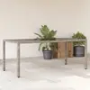 Image de vidaXL Table de jardin dessus en verre gris 190x90 cm