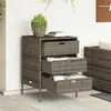 Image de vidaXL Armoire de rangement jardin 3 tiroirs - Gris