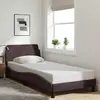 Image de vidaXL Cadre de lit Dover marron foncé 80x200 cm tissu