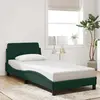 Image de vidaXL Cadre de lit Dover vert foncé 90x190 cm velours
