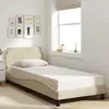 Image de vidaXL Cadre de lit avec tête de lit Dover crème 90x200cm tissu