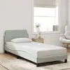 Image de vidaXL Cadre de lit Dover gris clair 90x200 cm velours