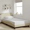 Image de vidaXL Cadre de lit Dover crème 100x200 cm tissu