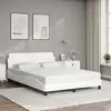 Image de vidaXL Cadre de lit Dover blanc 120x200 cm similicuir