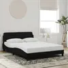 Image de vidaXL Cadre de lit Dover noir 140x190 cm velours