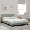 Image de vidaXL Cadre de lit Dover gris clair 140x200 cm velours