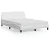Image de vidaXL Cadre de lit Dover blanc 140x200 cm similicuir