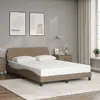 Image de vidaXL Cadre de lit Dover cappuccino 140x200 cm similicuir