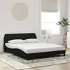 Image de vidaXL Cadre de lit Dover noir 160x200 cm velours