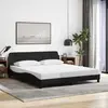 Image de vidaXL Cadre de lit Dover noir 180x200 cm tissu