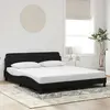 Image de vidaXL Cadre de lit Dover noir 180x200 cm velours