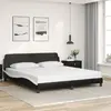Image de vidaXL Cadre de lit Dover noir et blanc 180x200 cm similicuir