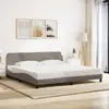 Image de vidaXL Cadre de lit Dover taupe 200x200 cm tissu