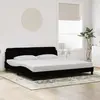 Image de vidaXL Cadre de lit Dover noir 200x200 cm velours