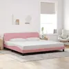 Image de vidaXL Cadre de lit Dover rose 200x200 cm velours