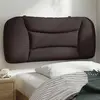 Image de vidaXL Coussin de tête de lit Hvar marron foncé 80 cm tissu