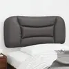 Image de vidaXL Coussin de tête de lit Hvar gris 80 cm similicuir
