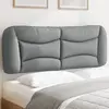 Image de vidaXL Coussin de tête de lit Hvar gris clair 120 cm tissu