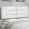 Image de vidaXL Coussin de tête de lit Hvar blanc 120 cm similicuir