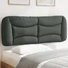 Image de vidaXL Coussin de tête de lit Hvar gris foncé 140 cm tissu