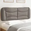 Image de vidaXL Coussin de tête de lit Hvar taupe 140 cm tissu
