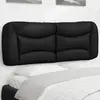 Image de vidaXL Coussin de tête de lit Hvar noir 140 cm similicuir