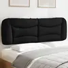 Image de vidaXL Coussin de tête de lit Hvar noir 160 cm tissu