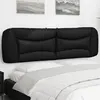Image de vidaXL Coussin de tête de lit Hvar noir 180 cm similicuir