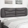 Image de vidaXL Coussin de tête de lit Hvar gris 180 cm similicuir