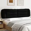 Image de vidaXL Coussin de tête de lit Hvar noir 200 cm tissu