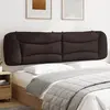 Image de vidaXL Coussin de tête de lit Hvar marron foncé 200 cm tissu