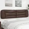 Image de vidaXL Coussin de tête de lit Hvar marron 200 cm similicuir