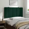 Image de vidaXL Coussin de tête de lit Hanko vert foncé 100 cm velours