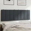 Image de vidaXL Coussin de tête de lit Hanko gris foncé 140 cm velours