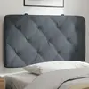 Image de vidaXL Coussin de tête de lit gris foncé 80 cm velours