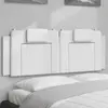 Image de vidaXL Coussin de tête de lit Viana blanc 120 cm similicuir
