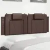 Image de vidaXL Coussin de tête de lit Viana marron 120 cm similicuir