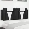 Image de vidaXL Coussin de tête de lit Viana noir et blanc 140 cm similicuir
