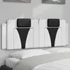 Image de vidaXL Coussin de tête de lit Viana blanc et noir 140 cm similicuir