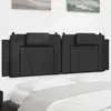 Image de vidaXL Coussin de tête de lit Viana noir 160 cm similicuir