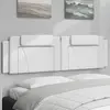 Image de vidaXL Coussin de tête de lit Viana blanc 180 cm similicuir