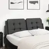 Image de vidaXL Coussin de tête de lit Zadar noir 120 cm similicuir