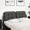 Image de vidaXL Coussin de tête de lit Zadar noir 140 cm similicuir