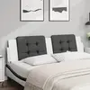Image de vidaXL Coussin de tête de lit Zadar noir et blanc 180 cm similicuir