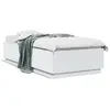 Image de vidaXL Cadre de lit avec LED sans matelas blanc 90x200 cm
