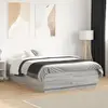 Image de vidaXL Cadre de lit sans matelas sonoma gris 120x190 cm