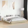 Image de vidaXL Cadre de lit avec LED sans matelas chêne sonoma 120x190 cm
