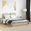 Image de vidaXL Cadre de lit sans matelas chêne sonoma 135x190 cm