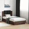 Image de vidaXL Cadre de lit sans matelas chêne marron 75x190 cm